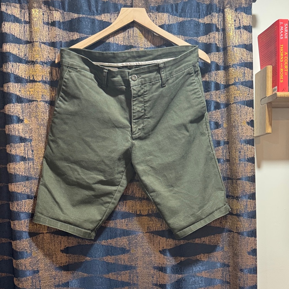 Carhartt WIP Olive Green Flat Front Shorts